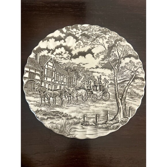 Royal Other - Royal Mail Fine Staffordshire Ironstone Dinner Plate 10 in Hand-Engraved England